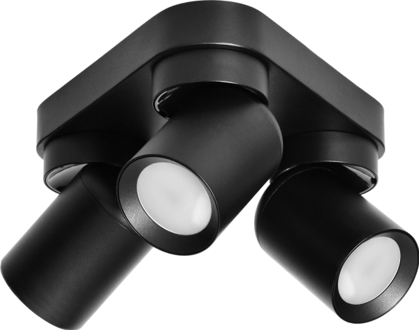 Pendlad Armatur Orno Malta Sp 3 För Vagg Eller Takmontage Gu10 Max. 3x12w Ip20 Svart Triangular Sockel