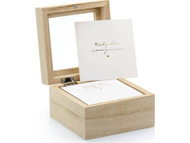 Partydeco Gästebuch - Beratungsbox, 9.5X9.5X6cm, Polnische Version Einheitsgröße