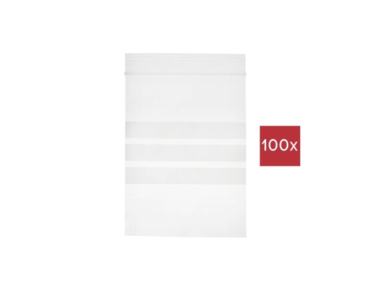 TRU COMPONENTS Tryklukningspose med tekstlabels (L x B) 120 mm x 80 mm Transparent Polyethylen 100 stk