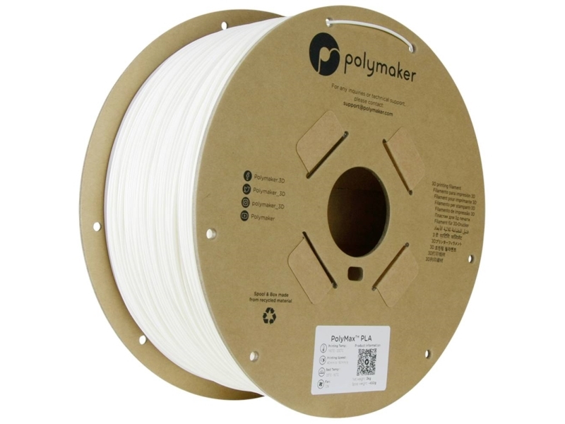 Polymaker Pa06023 Filament Tough Pla Schlagfest 1,75 Mm 3000 G Weiß Polymax 1 Stück
