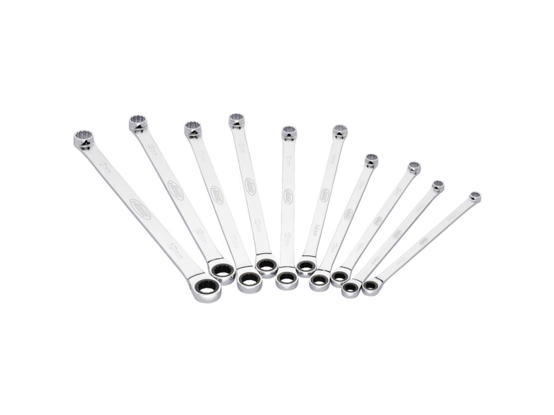 Vigor V7031 Ringschlüssel-Ratschen-Satz 10-Tlg. (10–19 Mm, Metrisch)
