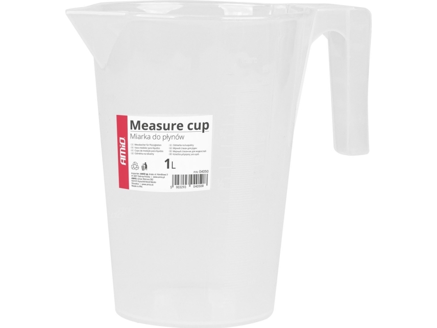 AMiO Universal målebæger til væsker vand 1000 ml amio-04050