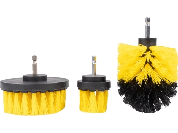 AMiO rengøringsbørster til boremaskine/skruetrækker 3 stk. amio-04017