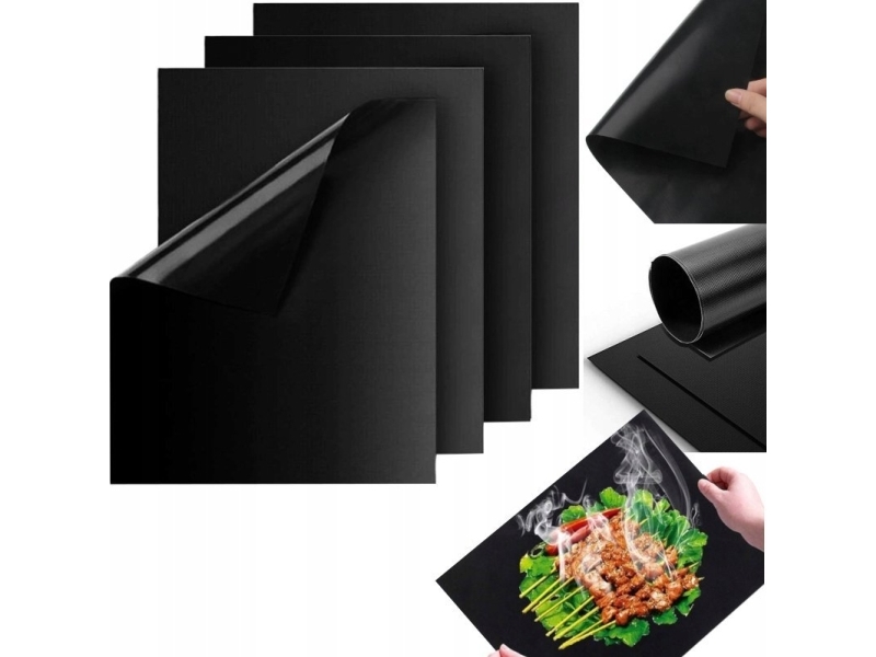 Brunbeste Bbq Mats Set Of 4 40 X 30 Cm Ptfe Non-Sticking Mats Brunbeste Bb-3367