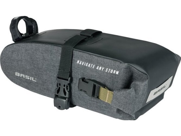 Basil Satteltasche Navigator Storm Saddle Bag 1,5L Grau/Schwarz (New 2024)