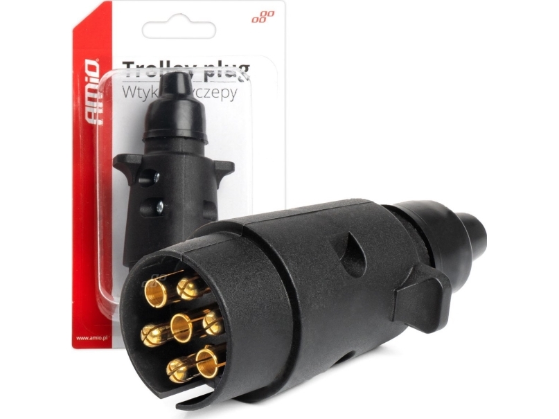 AMiO Trailer-stik plastik 7 pin amio-03215