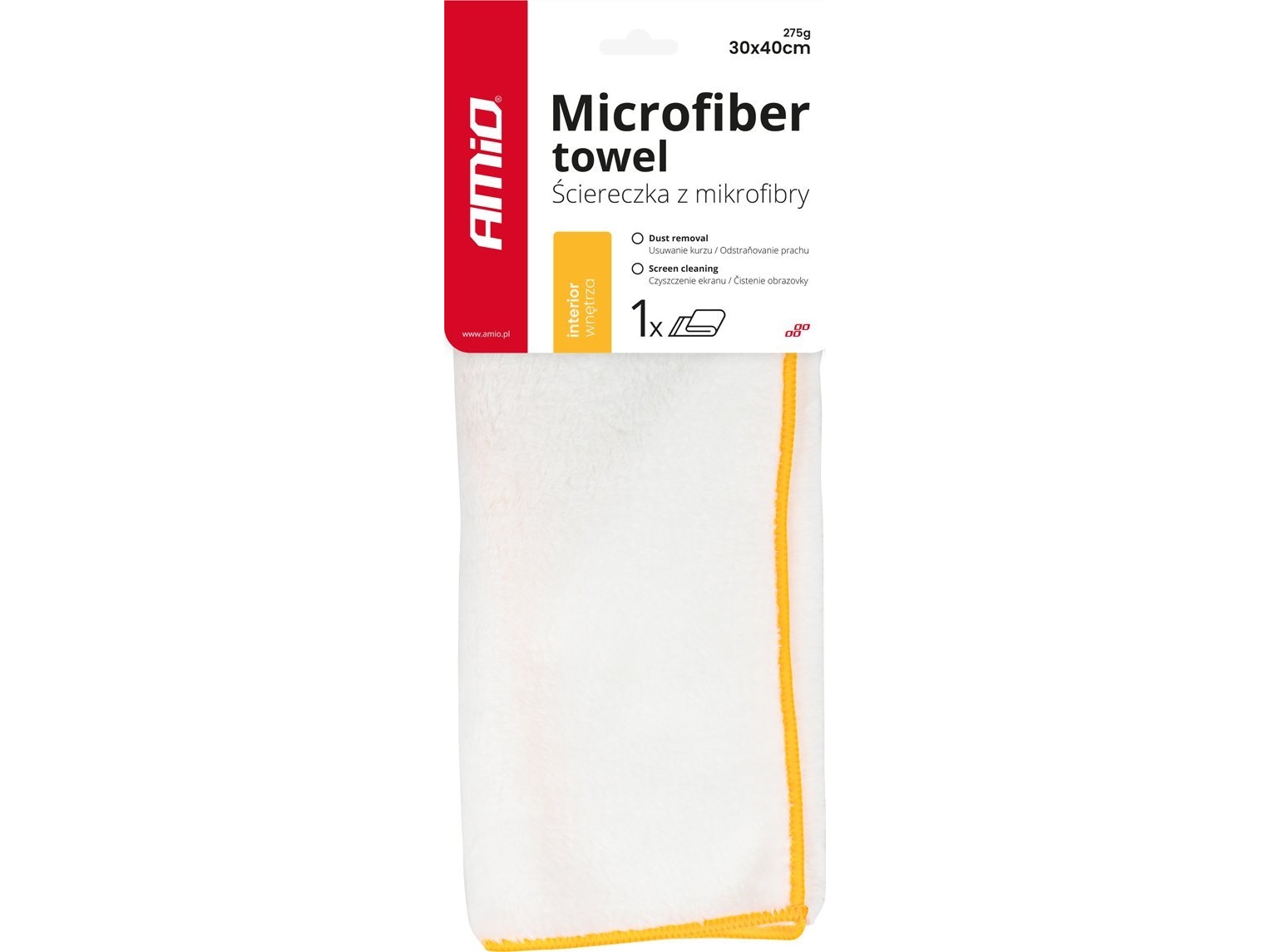 AMiO mikrofiber klud til bilvask/rengøring 30x40 cm (amio-03739)