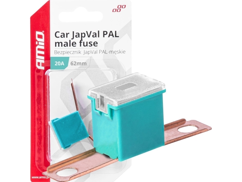 AMiO bilsäkring japval, pal-typ, 62 mm 20A AMIO-03426 | Bilvård & Biltillbehör - Utvändiga utrustning för bilar - Motortillbehör | GameStuff