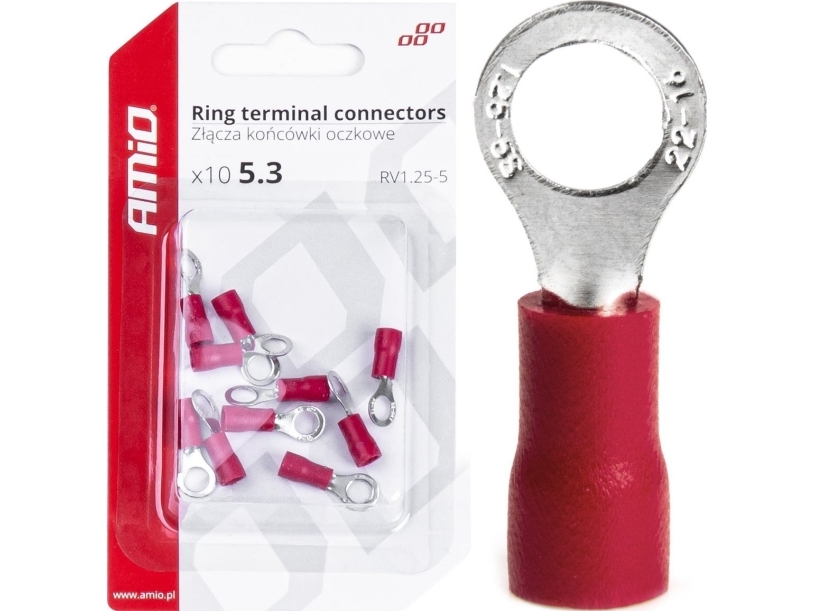 AMiO kontakter ringkabelsko 5,3 mm 10 st amio-03077 | Bilvård & Biltillbehör - HiFi för bilar - Förstärkare & subwoofers | GameStuff