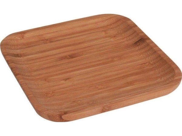 Excellent Houseware Bambus Træplade Firkantet Bakkefad 17X17 Cm