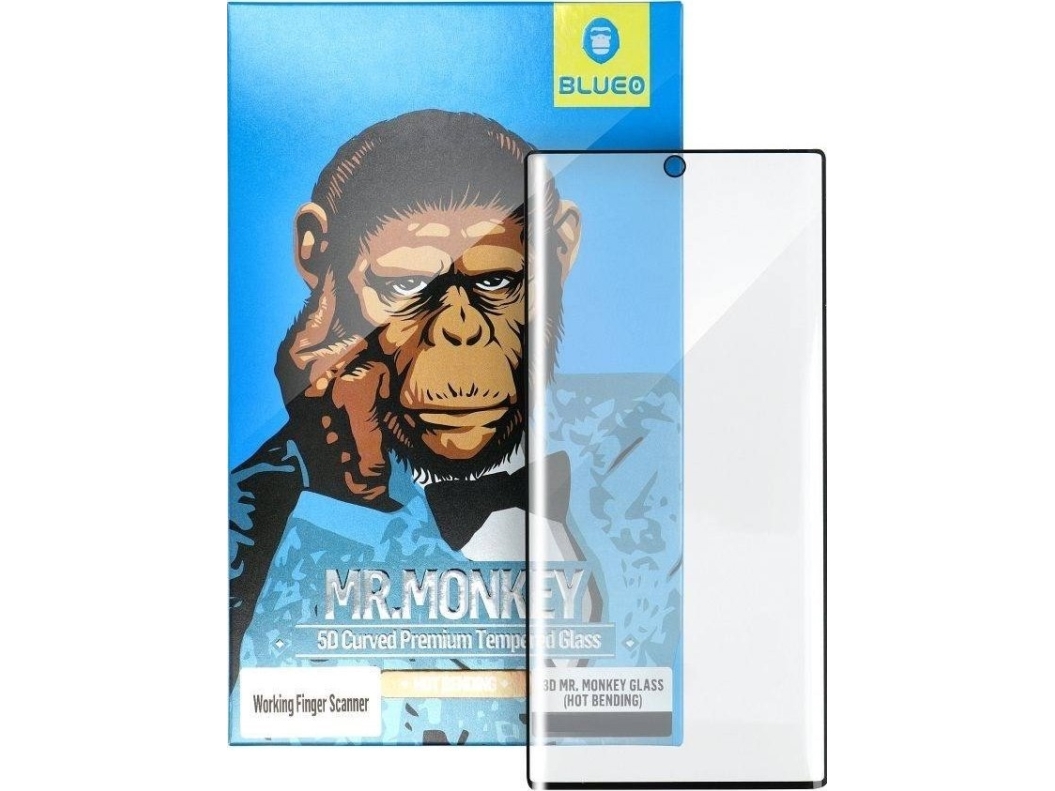 Blueo Szklo Hartowane 5D Mr. Monkey Glass Til Samsung Galaxy S22 - Sort (Strong Lite)
