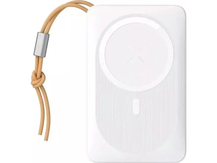 Powerbank 4Kom.Pl Veger Magon Med Qi Til Magsafe 15W - 10.000Mah Pd 22,5W Hvid (Vp1151 / W1151)