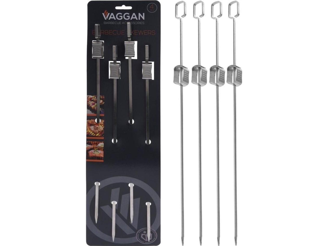 BBQ-SPETT 4ST LÄNGD 40,5CM ROSTFRITT STÅL | Trädgården - Eldstad - Gillargaller | GameStuff