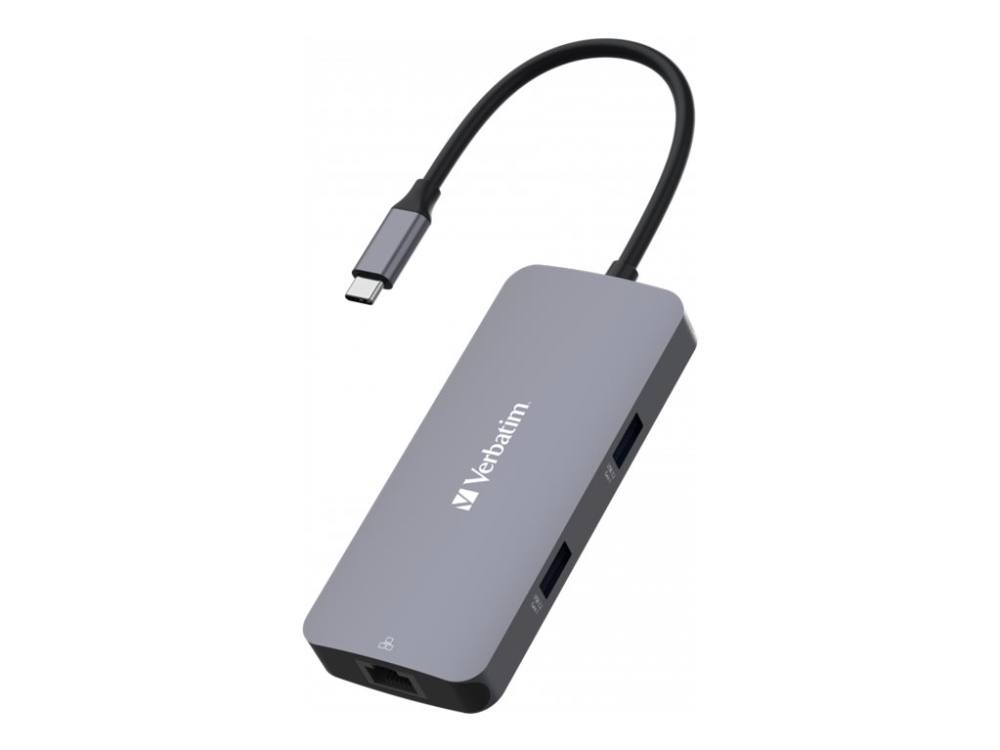 Verbatim CMH 05 - Hub - 1 x HDMI + 1 x USB-C (strømforsyning) + 2 x USB-A 3.2 Gen 1 + 1 x 1 Gigabit Ethernet - desktop