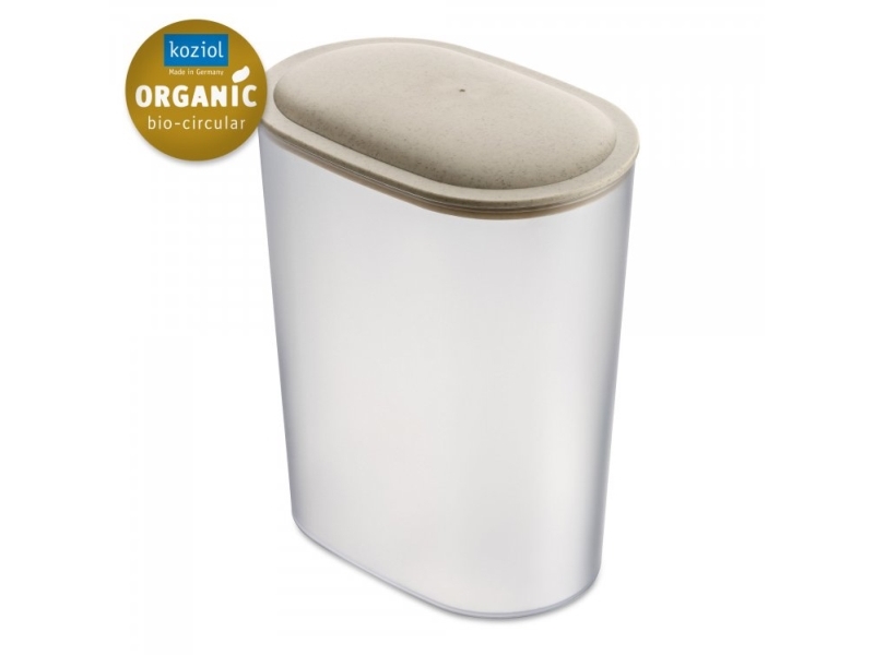 Koziol 4065700, Universalbehälter, 2,5 L, Sand, Transparent, Abnehmbarer Deckel, 115 Mm, 176 Mm