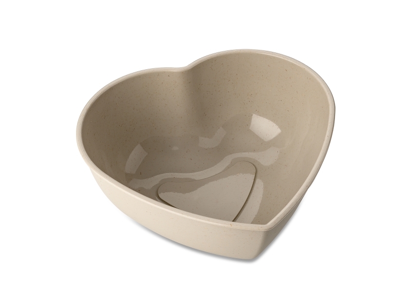 Koziol Herz No. 3, Snackschale, Herzförmig, Beige, Glanz, 1,4 L, Persönlich