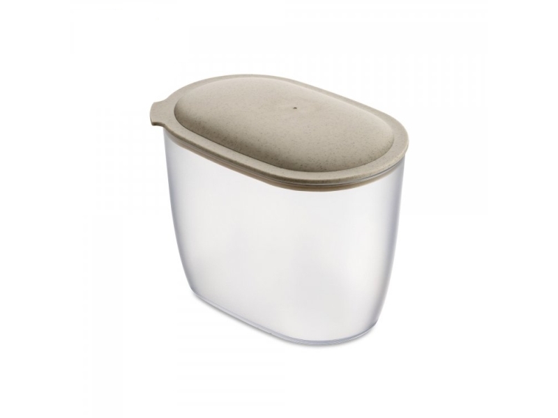 Koziol 4064700, Universal Beholder, 1,4 L, Sand, Transparent, Aftageligt Låg, Oval, 113 Mm