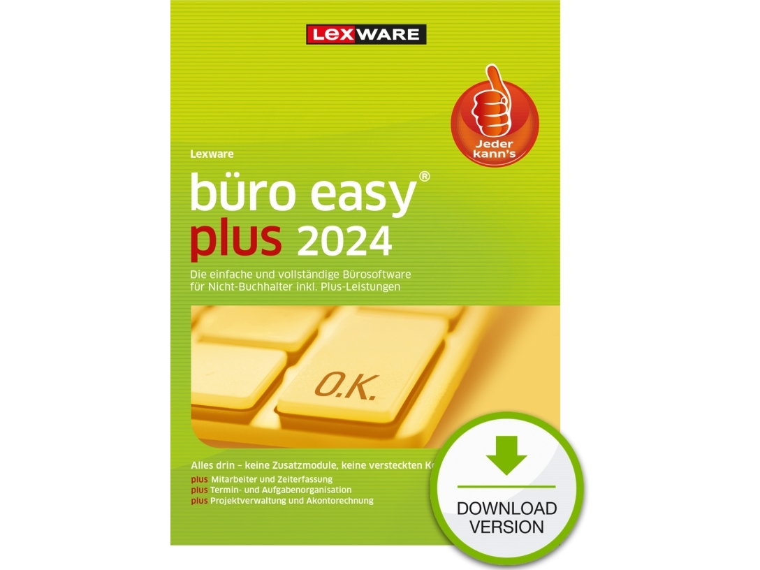 Lexware Büro Easy Plus 2024 - Abonnementslisens (1 År) - 2 Pc'er - Esd - Win - Tysk