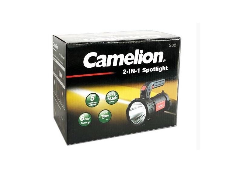 Camelion 30200055 S32 2In1 Spotlight Led (Rgb) Arbeitsleuchte Batteriebetrieben 3 W 230 Lm