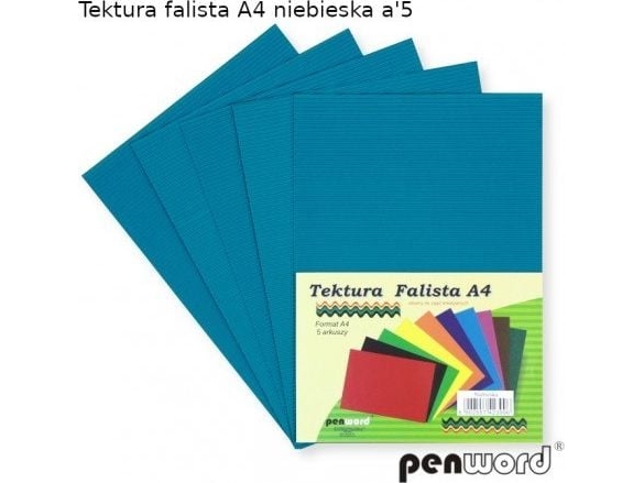 Penword Tektura Falista Penword A4 5Ark - Niebieska Penword Targi