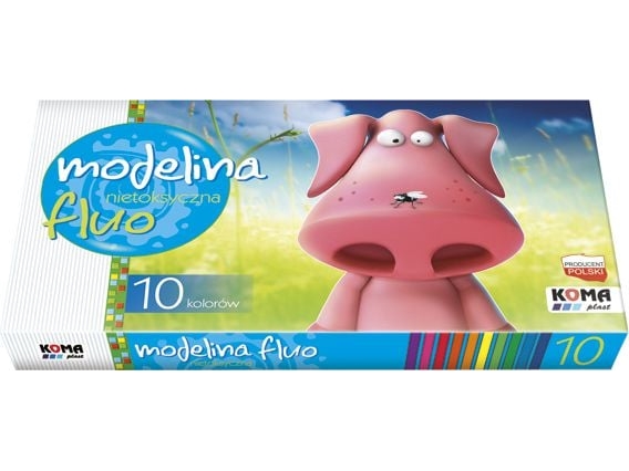 KOMA-PLAST Modellervoks 10 farver fluorescerende