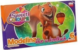 Koma-Plast Knetmasse Würfel 6 Farben Fluo