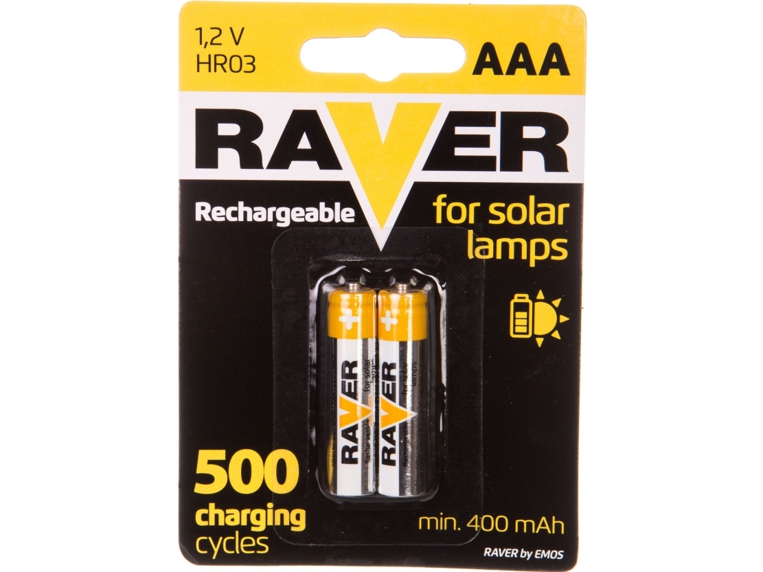 Raver Solarbatterie Aaa / R03 400 Mah, 2Er-Set