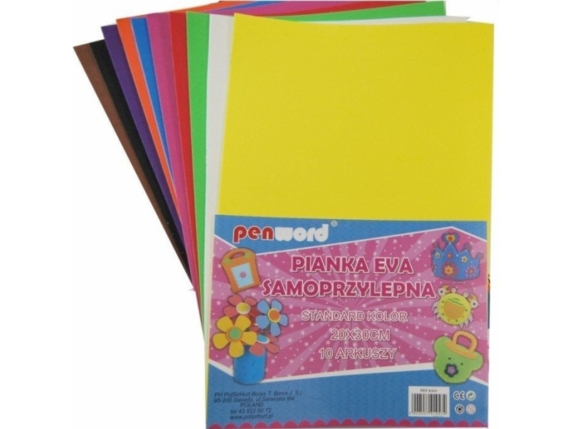 Penword Selbstklebender Dekorationsschaum 20 X 30 Cm 10 Blatt.