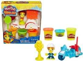 Koma-Plast Knetmasse Würfel 10 Farben Fluo