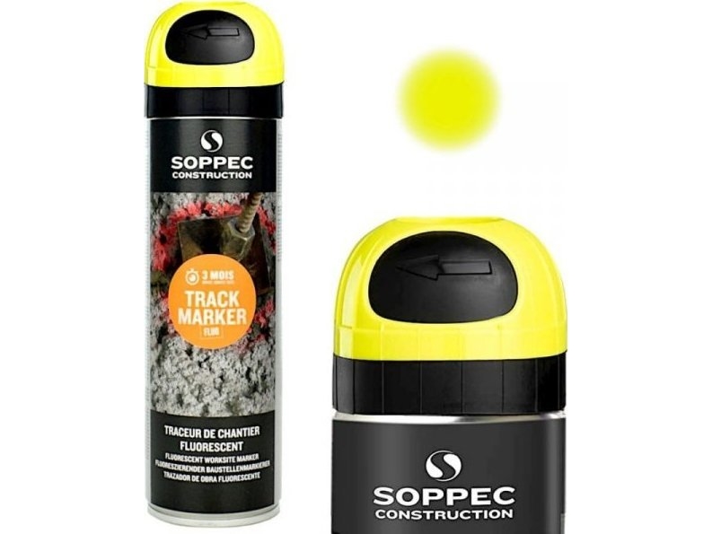 Fluorescerende markeringsspray gul 500 ml afmærkningsspray