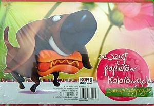 KOMA-PLAST Notesbog af farvet papir B5 selvklæbende