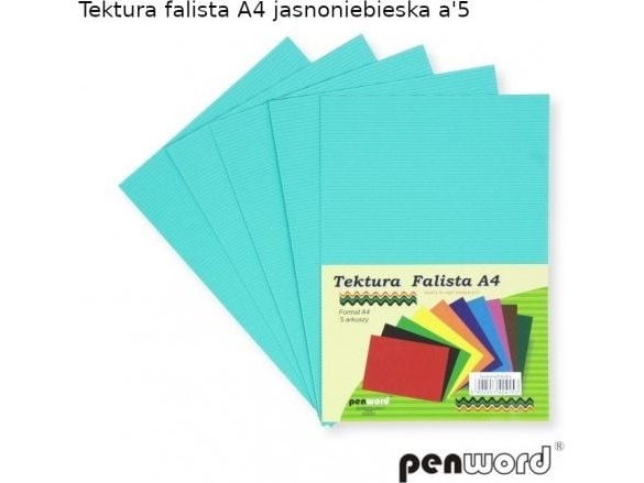 Penword Bølgepap A4 5 Ark Lyseblå Penword Targi