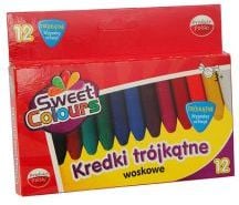 Trekantede voksfarveblyanter 12 farver