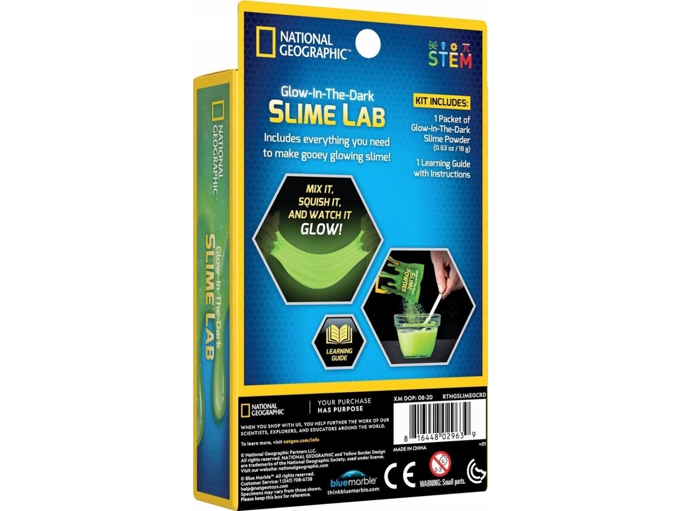 National Geographic National Geographic Med Glow In The Dark Slime Kreativ Leksak