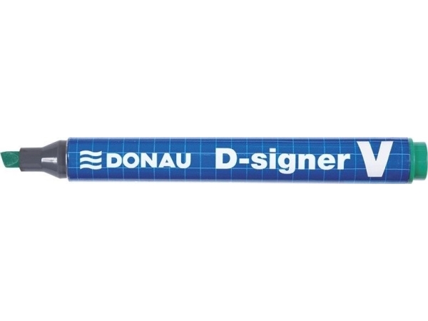 Donau permanentmarker D-Signer V 1-4 mm linje grøn