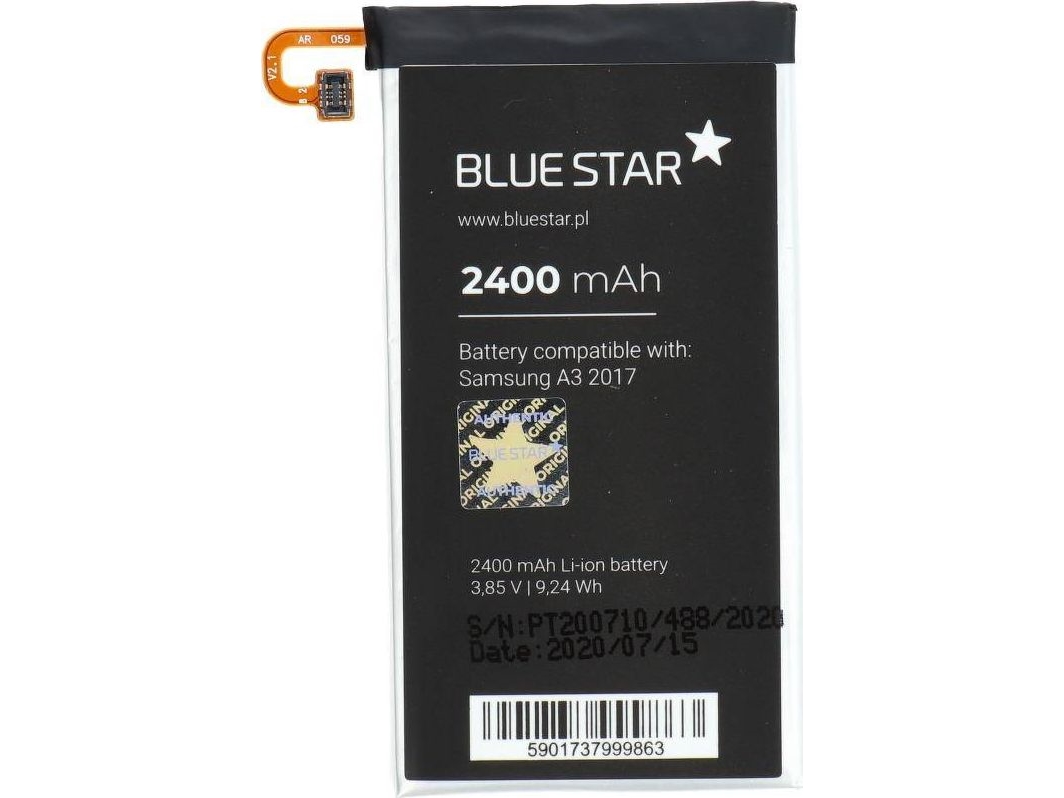 Battery Partner Tele.Com Batteri Til Samsung A3 2017 2400 Mah Li-Ion Blue Star