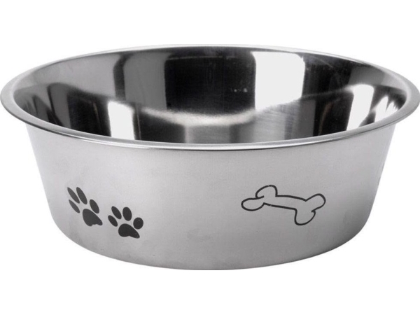 Vilde Edelstahlschüssel Für Hunde Dla Psa Futter/Wasser 24,5 Cm 2,4 L