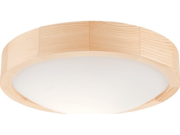 Deckenleuchte Lamkur Plafon Aus Holz Kiefer Led 1-Flammig Gewölbt 27 Cm