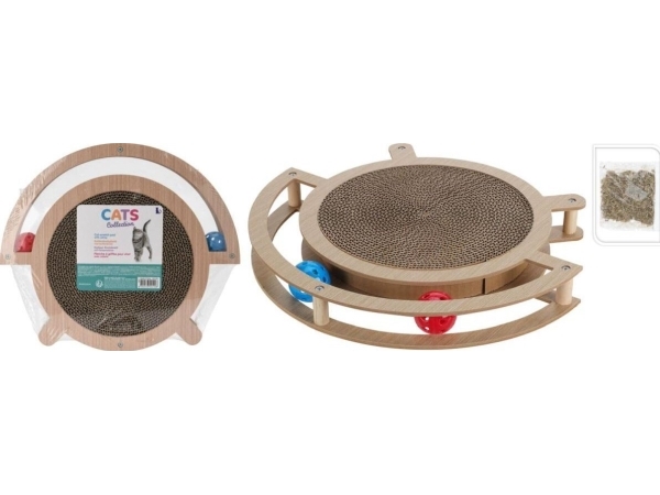 Koopman Kissan raapimislaite interaktiivinen lelu kaksi palloa 39x33.5x4.5cm