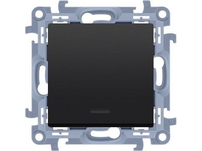 Kontakt-Simon Einpoliger Schalter Mit Led-Beleuchtung (Modul) 10Ax 250V~ Schwarz Matt Simon10
