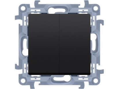 Kontakt-Simon Schalter-Modul Mit Led-Beleuchtung Für Ip44 (Modul) 10Ax 250V~ Schraubklemmen Matt Schwarz