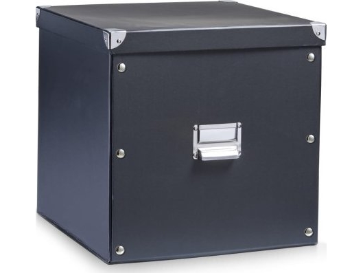 Zeller Aufbewahrungsbox, 34X33x32 Cm, Schwarz, Zeller