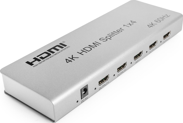 Šakotuvas Spacetronik Hdmi Skirstytuvas 1X4 Sph-Rs104_V46 4K 60 Hz Cec