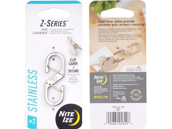 NiteIze Nite Ize - Z-Series dobbelt karabinhage - stål