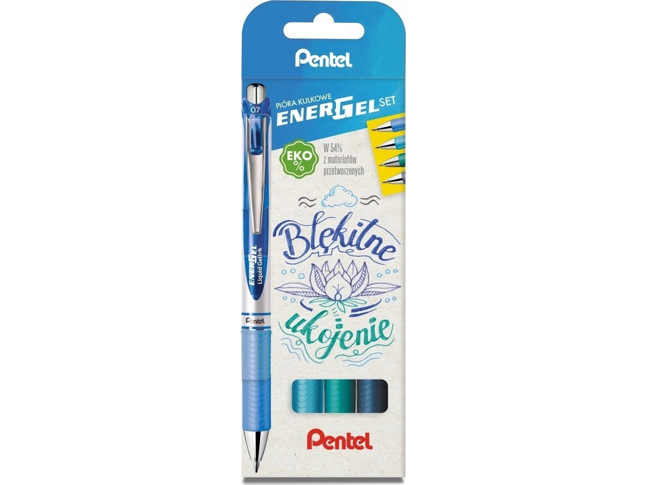 Pentel Kugelschreiber Pentel Energel Bl77 Blau Trost (4)