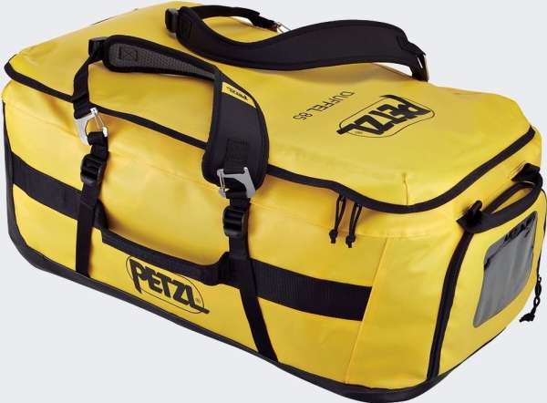 Petzl kuljetuslaukku Petzl Duffel 85 MUSTAKELTAINEN