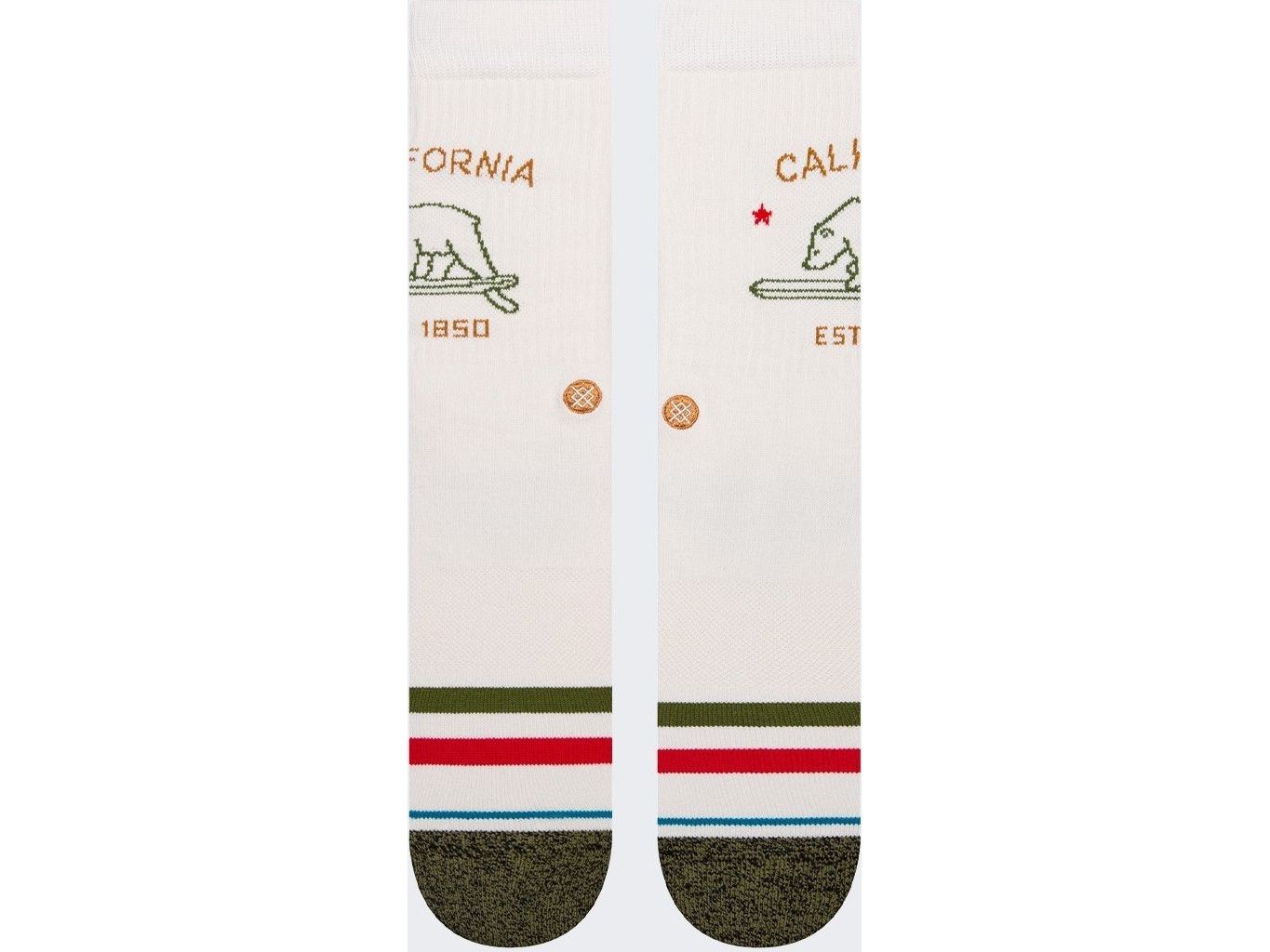 Stance strømper Stance California Republic 2, 1x OffWhite