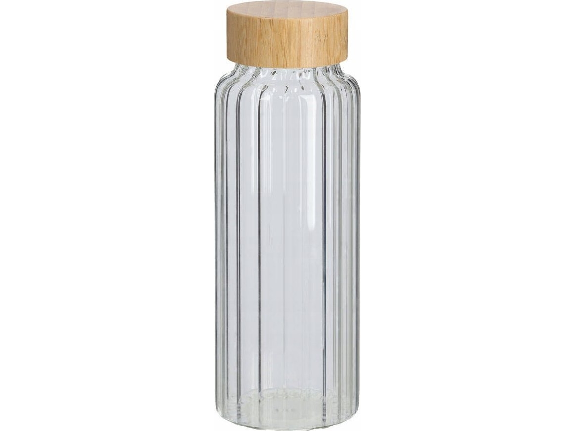 Zeller Flasche Mit Luftdichtem Deckel Aus Bambus, 1000 Ml