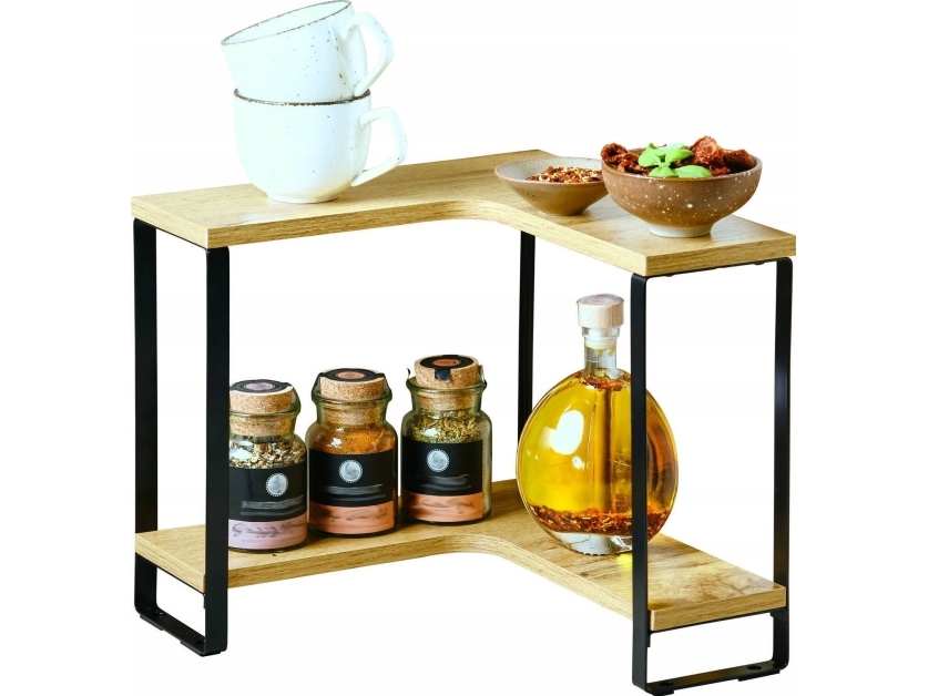 Kesper Keittiön kulmahylly puuhyllyillä, 30 x 30 x 28 cm