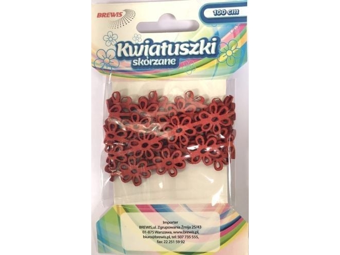 Brewis Band Mit Blumen, 1 M Ksl1 Rot